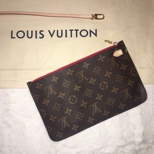 Louis Vuitton Neverfull Monogram Pouch / Wallet